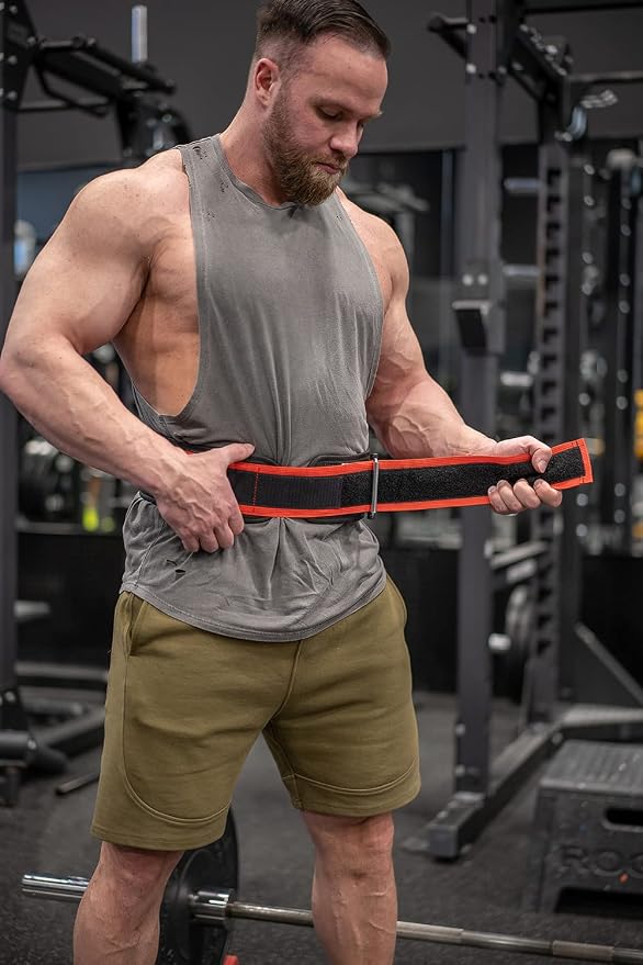 Lifting Belt for Weightlifting, Cross-Training, Olympic Lifting & Bodybuilding | Auto-Lock Padded Nylon Back Support for Squats, Deadlifts Bench Press, Gym, Workout