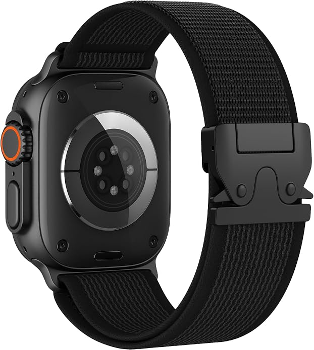 Elastic Sport Band for Apple Watch Ultra 3/2/1 Bands 49mm 46mm 45mm 44mm 42mm 41mm 40mm 38mm Men Women, Adjustable Parachute Buckle Nylon Fabric Wristband for iWatch Series 11 10 SE 9 8 7 6 5 4 3