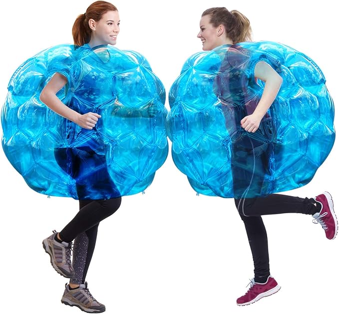 Theefun 2 Pack Bumper Balls: 36-inch Inflatable Sumo Ball Durable PVC Body Bubble Soccer - Giant Human Hamster Knocker Body Zorb Ball for Kids and Adults Physical Outdoor Toys, Blue