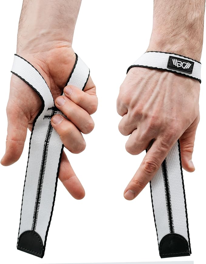 WARM BODY COLD MIND V1 Lifting Wrist Straps for Olympic Weightlifting - Rated at 660 lb - Hand Wraps for Powerlifting, Weight Lifting, Bodybuilding Functional/Cross Training, Deadlift Gym Bar, Cotton