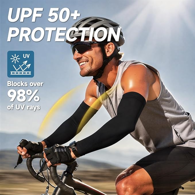 Cooling Arm Sleeves for Men & Women - UV Protection,Quick-Drying Compression Sleeves,Tattoo Cover Sleeves for Arms