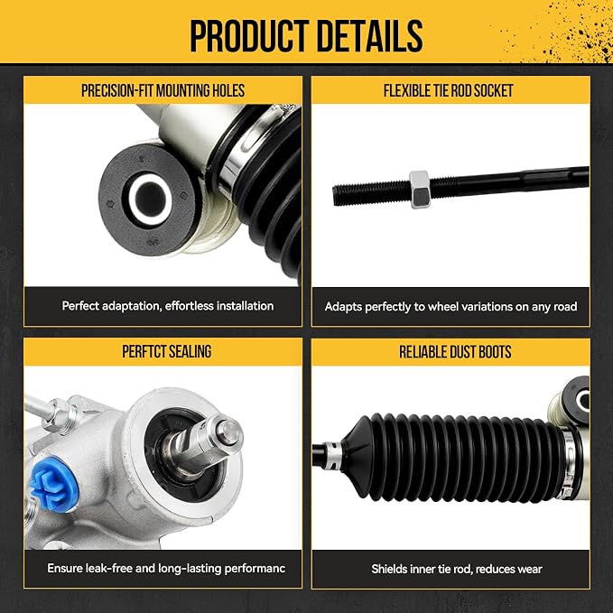 KAC Power Steering Rack and Pinion Replacement for Chevy Camaro 1998-2002 All Models, Pontiac Firebird 1998-2002 All Models, Hydraulic Rack and Pinion Replace 22-185