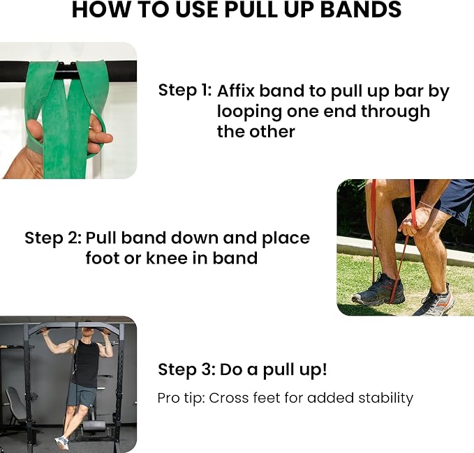 Rubberbanditz Combo Pull Up Assist Bands | Heavy Duty Resistance Exercise Bands for Powerlifting, Mobility, and Stretching | Resistance Bands for Working Out