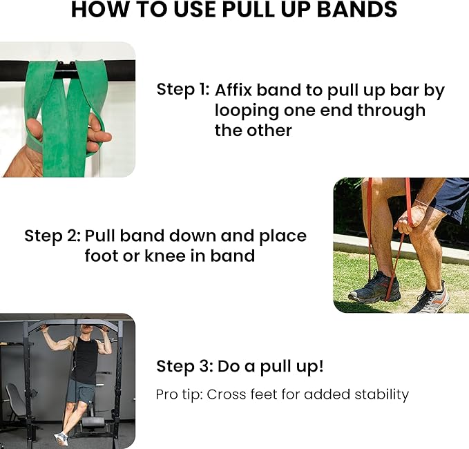 Rubberbanditz Combo Pull Up Assist Bands | Heavy Duty Resistance Exercise Bands for Powerlifting, Mobility, and Stretching | Resistance Bands for Working Out