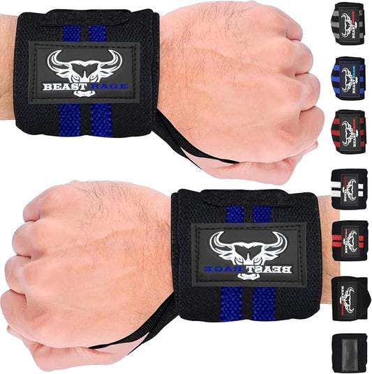 Wrist Wraps for Weightlifting - Adjustable Lifting Straps With Thumb Loop for Enhanced Gym Support, Powerlifting, Bodybuilding and Workout