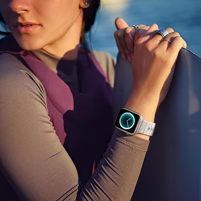 Bandletic Magnetic Silicone Watchband Compatible with All Apple Watch | Strong Magnet Sport Strap for iWatch Ultra 49mm Series 11-1 SE 46mm 45mm 44mm 42mm 41mm 40mm 38mm, Ideal for Men Women