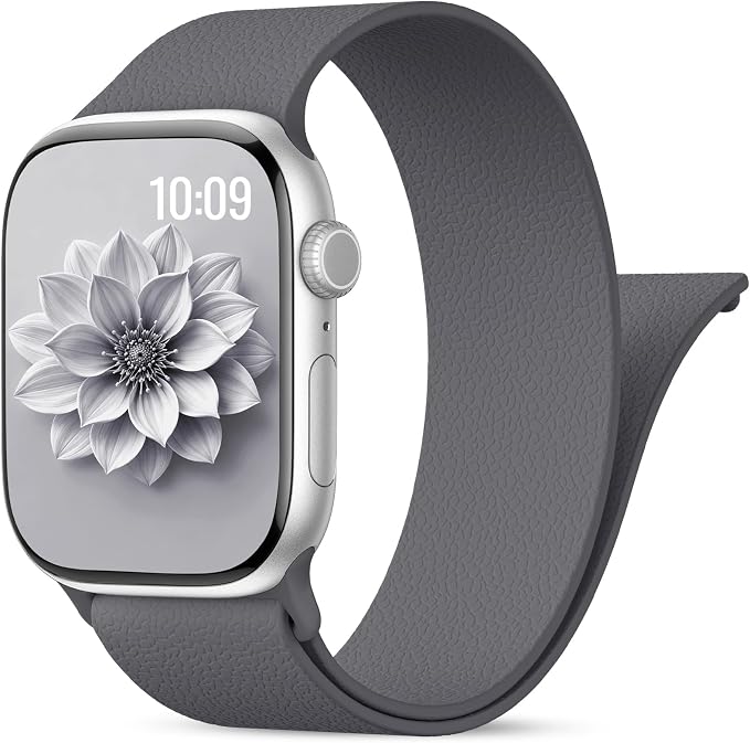 Magnetic Silicone Sport Band for Apple Watch 42mm 46mm 49mm 38mm 40mm 41mm 44mm 45mm Men Women, Patented Auto Lock Breathable Soft Loop for iWatch Ultra SE Series 11 10 9 8 7 6 5 4 3 2 1 All Day Comfort