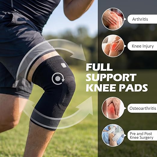 GOOGAH Knee Brace for Women Men - Knee Compression Sleeve for Knee Pain Relief, Arthritis, Meniscus Tear, ACL & MCL Support (2 Pack)