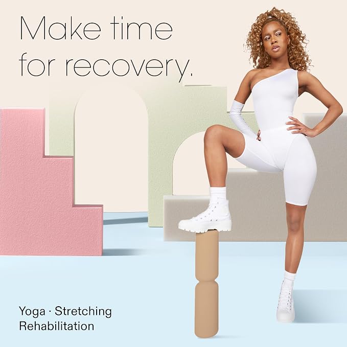 Bala Hourglass Foam Roller (Sand) - Soft Density Back Roller Foam for Physical Therapy, Deep Tissue Muscle Massage, Flexibility & Stretching - Workout Roller for Yoga, Neck, Back & Legs Exercise