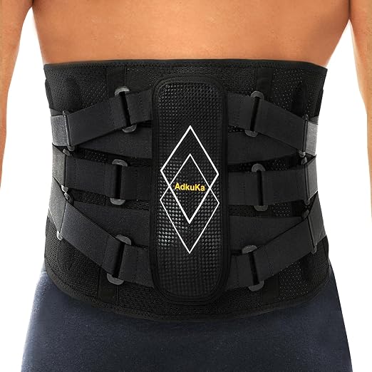 Back Brace for Lower Back Pain Women Men - 10x Maximum Compression and Adjustable - Lumbar Support Belt with 3D Pad - Ergonomic and Breathable 3D Material - for Herniated Disc,Sciatica (XL)