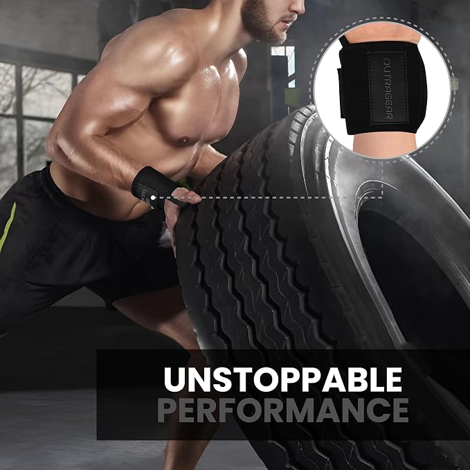 18" OG-Grade Wrist Wraps for Weightlifting – Heavy Duty Wrist Support with Thumb Loop & Lockdown Strap – Wrist Straps for Powerlifting, Bench Press & Gym Training