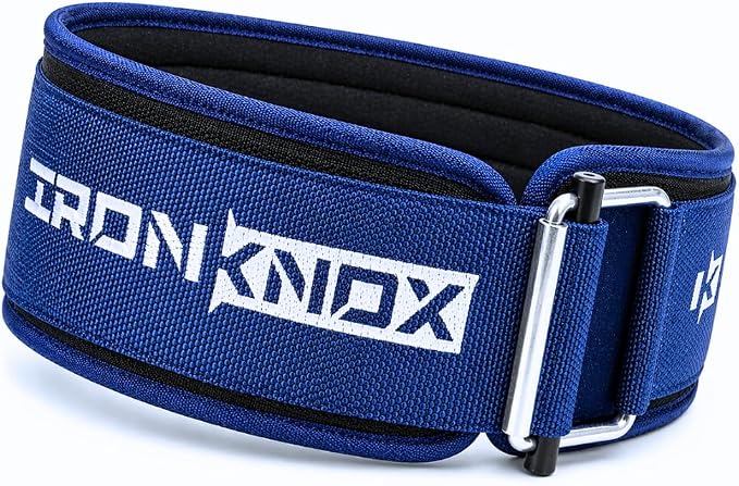 Premium Weight Lifting Belt, 4 Inch Weight Belt for Men and Women with Self Locking Metal Buckle for Maximum Support, Weightlifting Belt for Squat or Deadlift, Durable Gym Belt for Men