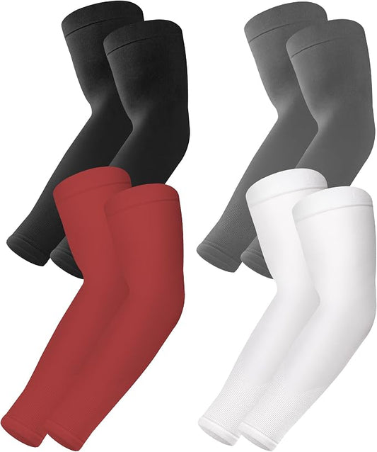 BHYTAKI UV Sun Protection Arm Sleeves, UPF 50 Sports Cooling Arm Compression Sleeves for Men Women Teenager
