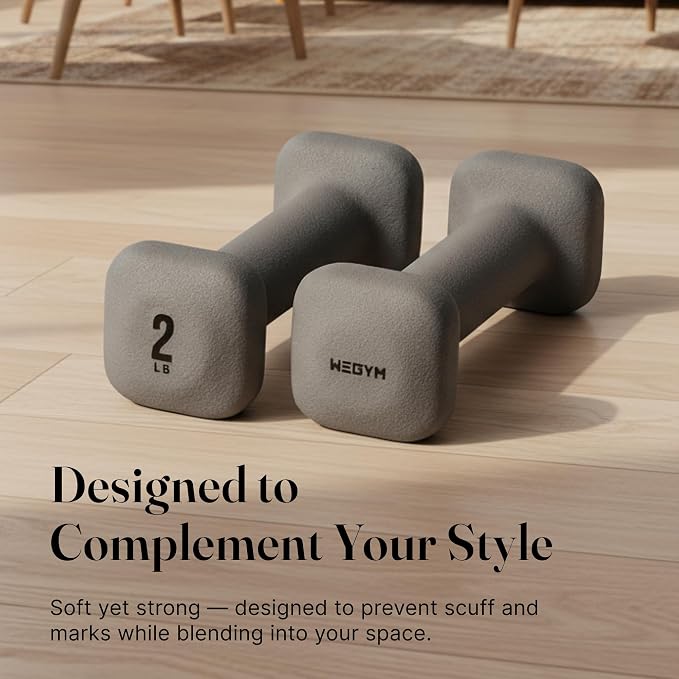 WeGym Square Dumbbells for Home Gym, Hand Weights for Strength Training