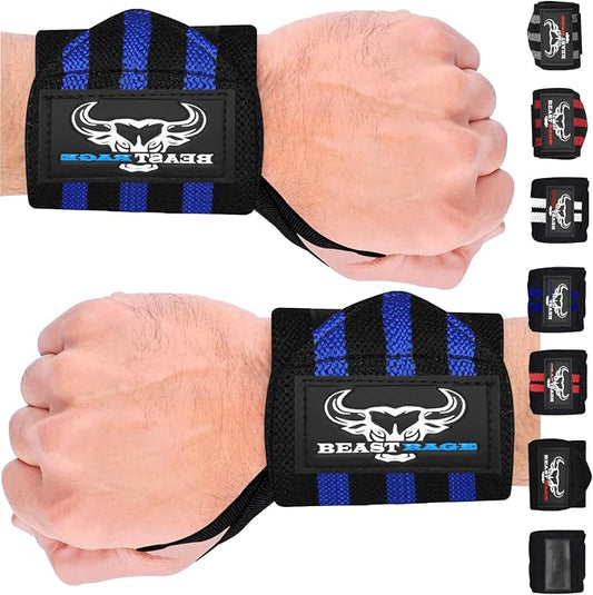 Wrist Wraps for Weightlifting - Adjustable Lifting Straps With Thumb Loop for Enhanced Gym Support, Powerlifting, Bodybuilding and Workout