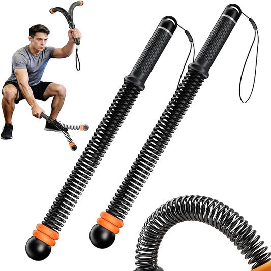 2pcs Adjustable Ropeless Weighted Cordless Battle Ropes for Home Gym(Black) | Portable Exercise Training Rope for Indoor and Outdoor Home Gym Workout, Adjustable Weighted Cordless Ropeless Battle Ropes