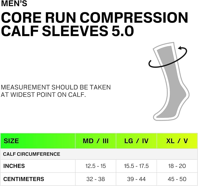CEP Core Run Calf Sleeves 5.0 for Men – Compression Support, Breathable, Quick-Dry, Shin Splint Relief