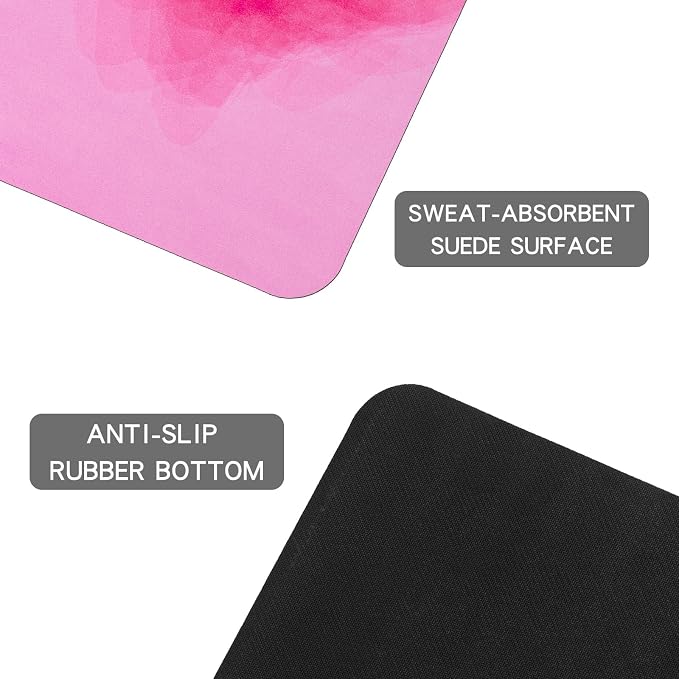 Foldable Yoga Mat, 1.5mm Thick Exercise Yoga Mat With Carry Bag | Non-slip Suede Lightweight Fitness Travel Yoga Mat for Hot Yoga, Exercise, Pilates, Home & Gym Use