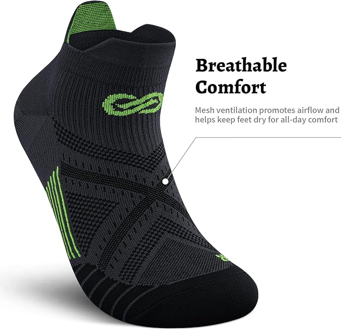 Compression Socks for Men Women Ankle Running Socks for Plantar Fasciitis | Low Cut Athletic Ankle Socks with Ankle & Arch Support for Running, Cycling, Golf, Work, Plantar Fasciitis Relief
