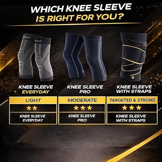 CopperJoint Athletic Knee Sleeve Pair for Women & Men, Moderate Support Compression Knee Sleeves for Running, Workouts, Training & Active Wear, 1 Pair