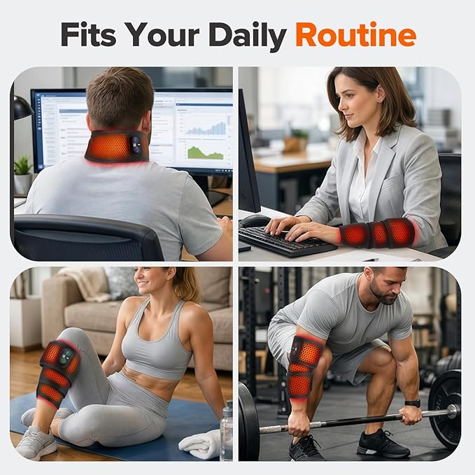Rechargeable Cordless Elbow Heating Pad Wrap, Fast Heating Heated Arm Sleeve with 3 Heat & Timing Settings, 4000mAh USB Arm Heat Wrap for Tennis Elbow, Tendonitis, Arthritis, Forearm Pain Relief