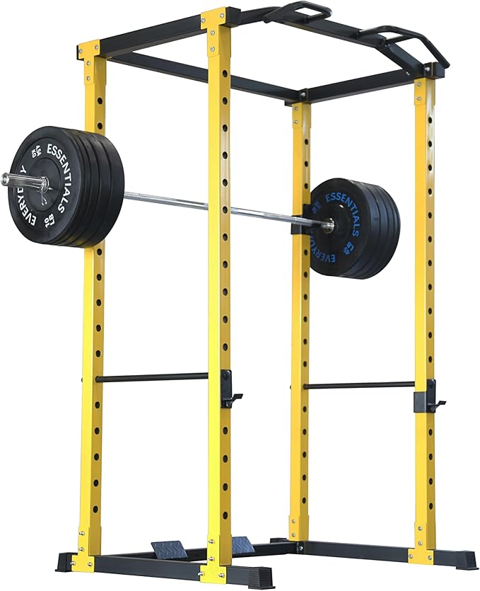 Fitvids Multiple Specifications Power Cage Squat Rack, Includes J-Hooks and Safety Straps, Other Optional Accessories