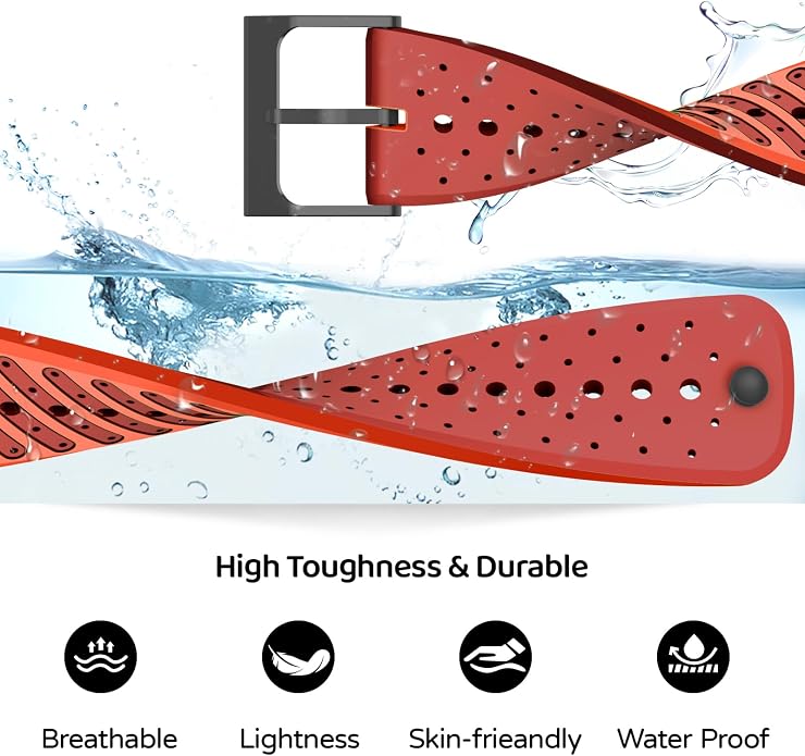 Watch Band for Suunto Race 2/Vertical 2/Run/S/9 Peak/Pro/5 Peak | Soft Silicone 22mm Replacement Bands for Vertical/Race/9 Peak Pro