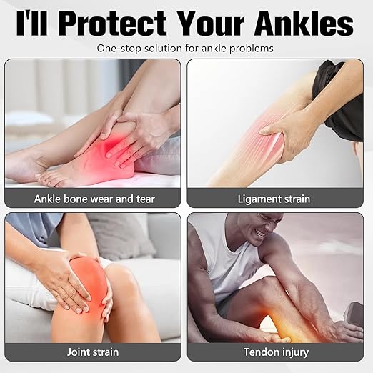 Ankle Brace Compression Support Stabilizer for Men Women, Ankle Support with Adjustable Wrap for Sports Training and Daily Activity, Protection Plantar Fasciitis Relief,Tendonitis,Sprained(Purple)