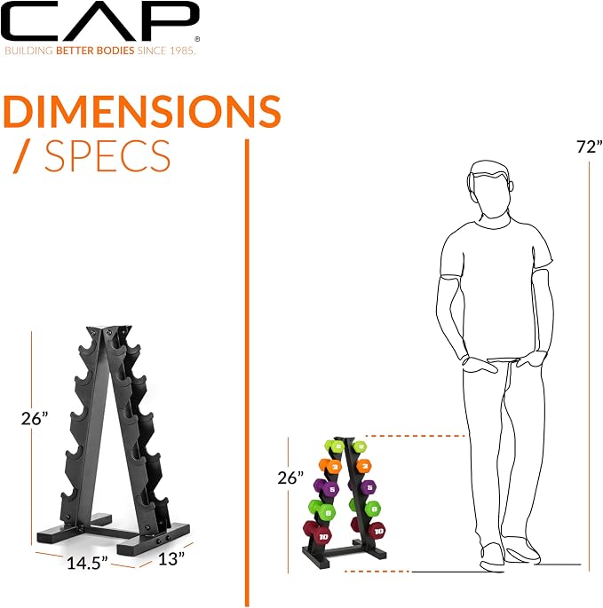 CAP Barbell Neoprene Dumbbell Weights Pairs & Sets | Color Series