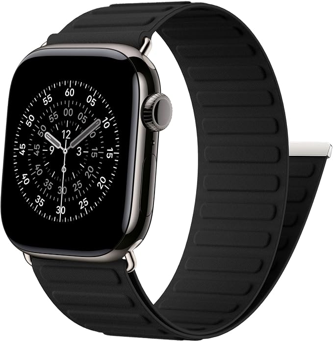 Magnetic Link Sport Band Compatible with Apple Watch Bands for Men Women | Patented Solo Loop Band 40mm 38mm 41mm 44mm 45mm 42mm 49mm, Sport Strap for iWatch Series 11 10 9 8 7 6 5 4 3 2 1 Ultra SE