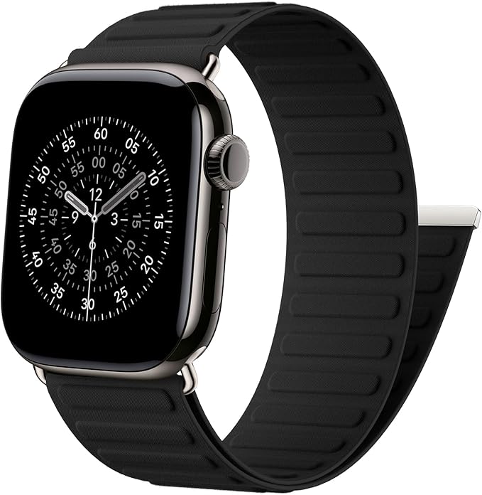 Magnetic Link Sport Band Compatible with Apple Watch Bands for Men Women | Patented Solo Loop Band 40mm 38mm 41mm 44mm 45mm 42mm 49mm, Sport Strap for iWatch Series 11 10 9 8 7 6 5 4 3 2 1 Ultra SE