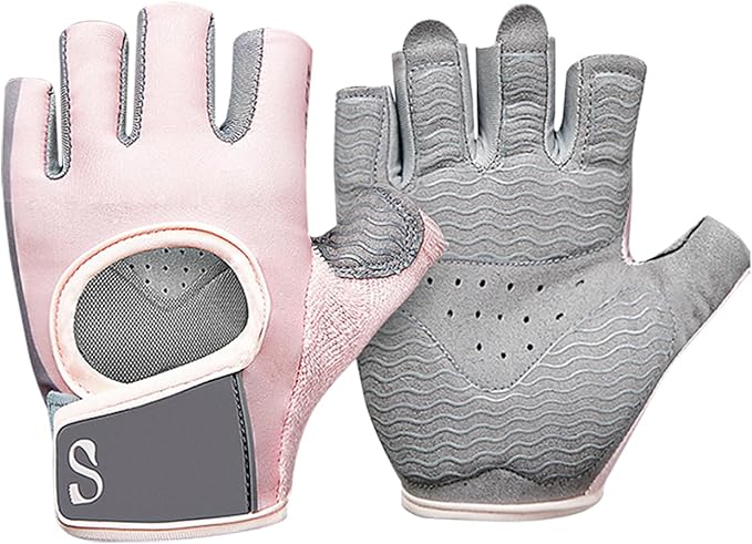 SUJAYU Gym Gloves Workout Gloves Women, Anti-Slip Breathable Gym Essentials Women for Weightlifting Cycling Training, Guantes para Gym Mujer