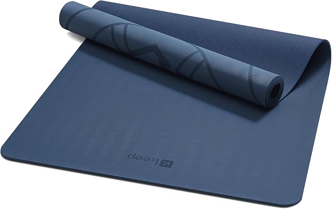 KEEP Extra Wide & Long Yoga Mat for Men, 79"x39"x7mm Thick, Non-Slip TPE Exercise Mat, High-Density Anti-Tear Fitness & Pilates Mat for Tall Users