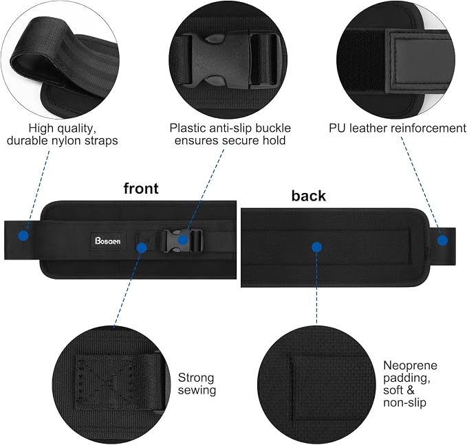 Hip Thrust Belt, Hip Thrust Belt for Dumbbells Heavy, Booty Belt for Hip Thrust with 6.5mm Thick Non-slip Padding & 400lbs Load-Bearing, Hip Thrust Band for Gym, Home Workouts, Dumbbell, Kettlebells