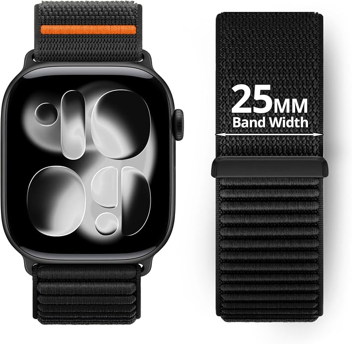 Nylon Loop Sport Band Compatible with Apple Watch Ultra 3 2 Band 49mm 46mm 45mm 44mm 42mm 41mm 40mm 38mm Women Men, Stretchy Strap Elastic Fabric Wristband for iWatch Series 11 10 SE 9 8 7 6 5 4 3 2 1