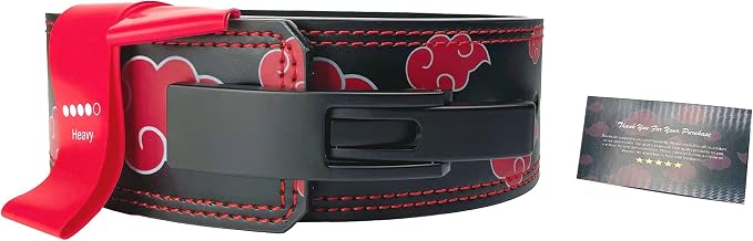 Anime Weight Lifting Lever Belt | 10mm Premium Leather Weightlifting Belt for Powerlifting, Bodybuilding, Deadlift, Squats, Exercise Workout | Heavy Duty Gym Belt Best for Men & Women