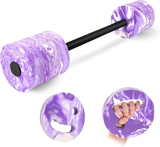 29.3’’Aquatic Exercise Equipment Swim Barbell High Density EVA Foam Pool Swim Dumbbell with Water Exercise Discs Aquatic Fitness Equipment for Adults