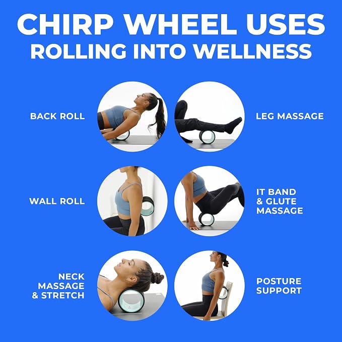 Chirp Wheel+ Foam Roller, Back & Neck Pain Relief, Mint 6-Inch