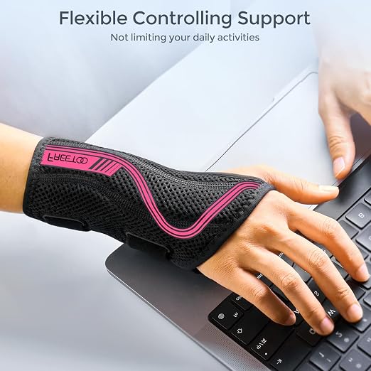 FREETOO Wrist Brace for Carpal Tunnel,[New Upgrade-Anatomically shaped] Adjustable Wrist Support Splint for Men and Women,Hand Brace for Pain Relief, Tendinitis,Arthritis,Right Hand,Medium | Wrist Splint Hand Brace, Breathable Mesh Fabric, Women Men, S...
