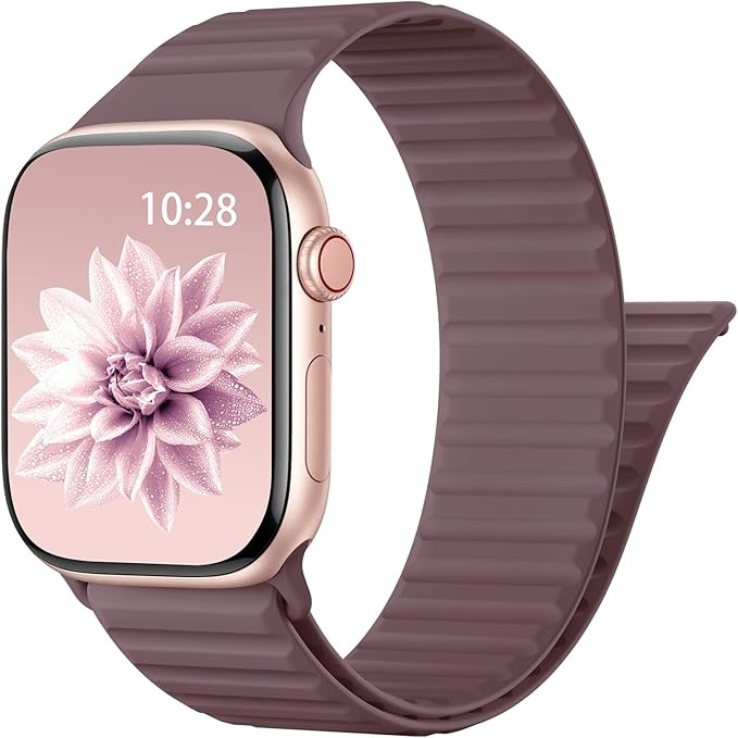 Patented Magnetic Silicone Sport Band for Apple Watch Bands for Women Men | Soft Silicone Solo Loop 40mm 38mm 41mm 44mm 45mm 42mm 49mm, Sport Strap for iWatch Series 11 10 9 8 7 6 5 4 3 2 1 SE Ultra