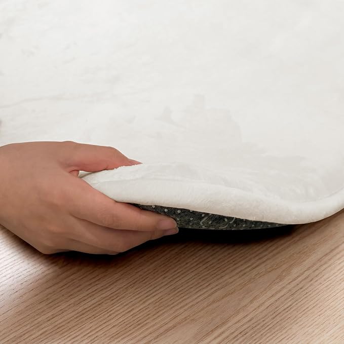 1.5" Thick Baby Play Mat for Floor 59x79 Soft Foam Play Mats, Cream | Memory Mat for Baby to Play, Waterproof Easy Care with Non-Slip Tummy Time Play Mat for Nursery Playroom Classroom