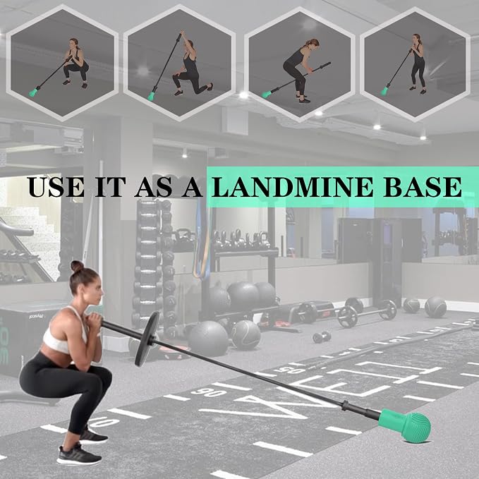 Landmine Attachment for Barbell, 2'' Olympic Bar Core Trainer Accessory | Build Strength with Press, Row, Rotation and T-Bar Exercises, Heavy Duty Equipment for Home Gym and Functional Training