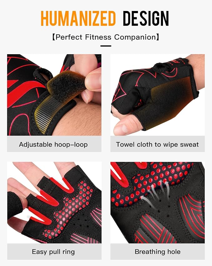 ATERCEL Cycling Gloves, Bike Gloves for Men Women, Bicycle Glove for Cycling, Workout, Gym, Training, Weight Lifting Outdoor, Mountain Bike, and Riding