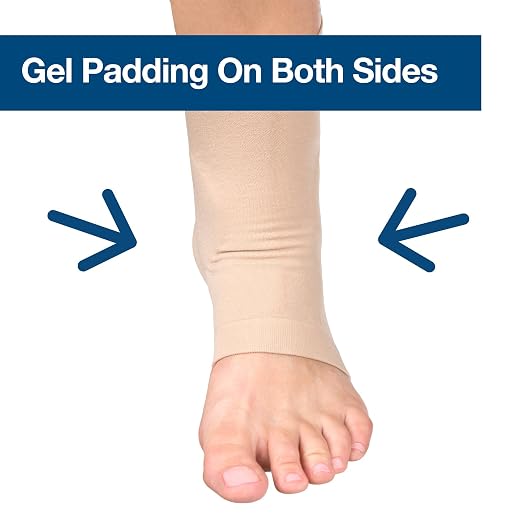 ZenToes Ankle Bone Protection Socks Malleolar Sleeves with Gel Pads for Boots, Skates, Splints, Braces - 1 Pair | Cushions ankle bones in work boots, skates, splints & braces. Helps reduce rubbing and pressure. Washable, reusable
