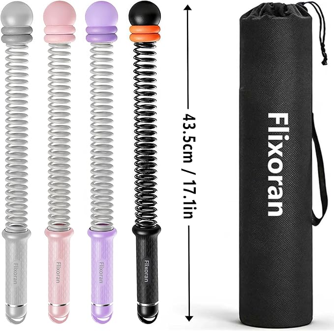 Cordless Battle Ropes Adjustable Trainer, Ropeless Weighted Portable Exercise Equipment for Home Gym Workouts, Compact Arm Strength for Men Women, Heavy Flex Rope Stick Fitness Gift