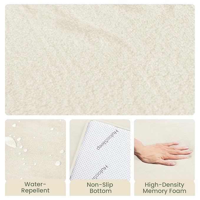 Baby Play Mat for Floor,1.3" Thick Foam 47"×47" Playpen Mat for Tummy Time,Non-Toxic Certified Water Repellent Soft Coral Velvet for Toddler,Infant,Kids,Non-Slip Backing Safe for Crawling (Cream)