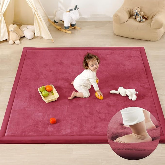 1.3" Thick Baby Play Mat for Floor,39x59 Memory Foam Tummy Time Mat | Ultra Soft Playmat for Baby,Tummy Time Foam Mats,Cushioned for Infant,Kids and Toddler Crawling,Easy Care
