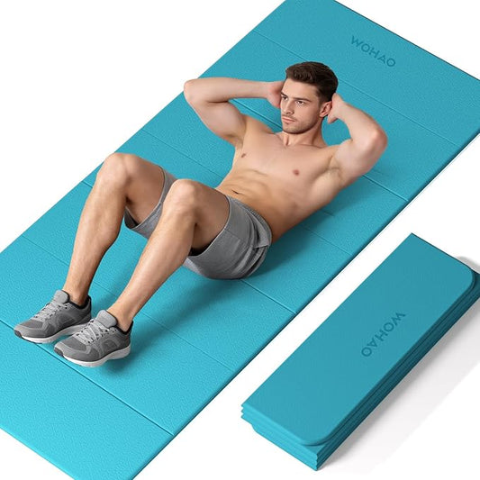 7-Fold Yoga Mat 74"x31" | 0.31 Inch Thick, Extra Wide Non-Slip POE Mat, For Travel, Storage, Yoga, Pilates, Meditation & Home Gym