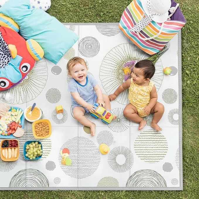 Baby Play Mat, 79x70 Inch Foldable Play Mats for Babies and Toddlers | Extra Large, Anti-Slip Crawling Mat for Floor, Reversible & Waterproof Foam Floor Mat,Baby Foam Playmat, For Tummy Time