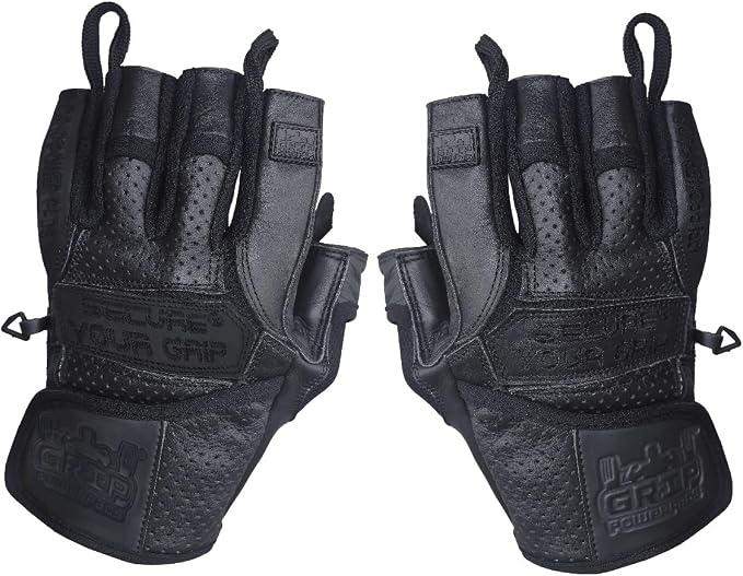 Elite Leather Gym Gloves – Grip & Comfort Design for Weightlifting, Powerlifting, Bodybuilding & Strength Training Workouts for Men & Women
